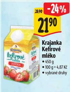 Krajanka Kefírové mléko, 450 g