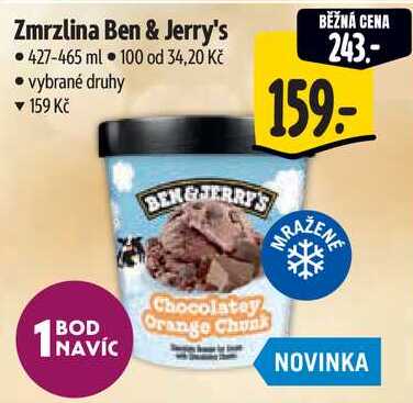 Zmrzlina Ben & Jerry's, 427-465 ml
