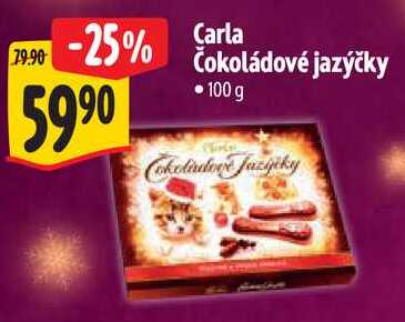 Carla Čokoládové jazýčky, 100 g