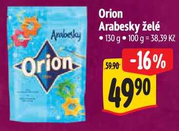 Orion Arabesky želé, 130 g