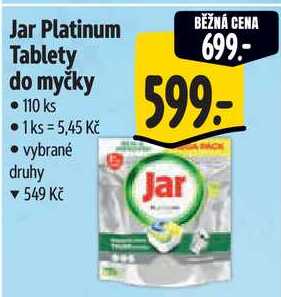 Jar Platinum Tablety do myčky, 110 ks