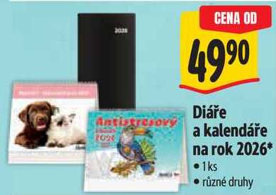 Diáře a kalendáře na rok 2026