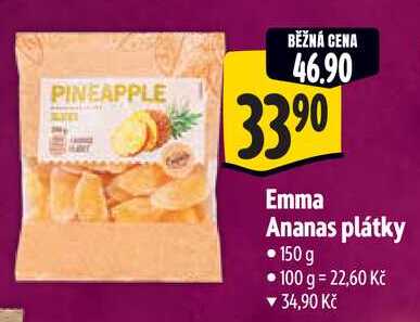 Emma Ananas plátky, 150 g 