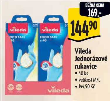 Vileda Jednorázové rukavice, 40 ks