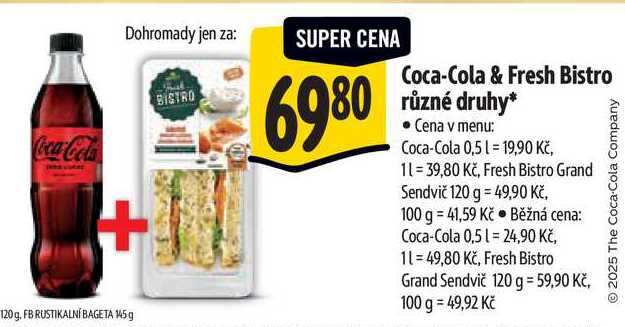 Coca-Cola & Fresh Bistro různé druhy*