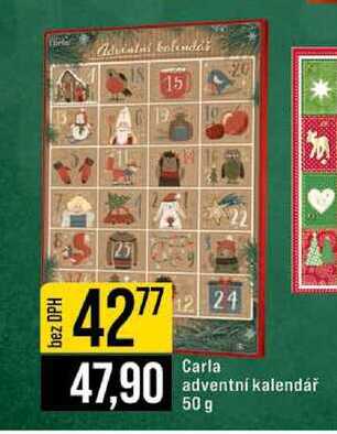 Carla adventní kalendář 50 g