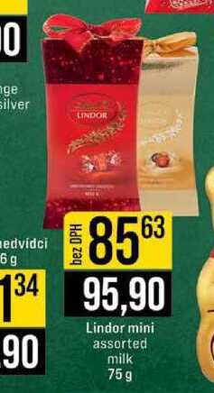 Lindt Lindor mini assorted milk 75 g