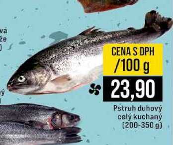 Pstruh duhový celý kuchaný 100 g