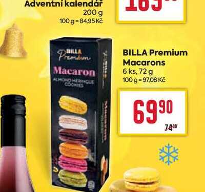 BILLA Premium Macarons 6 ks, 72 g
