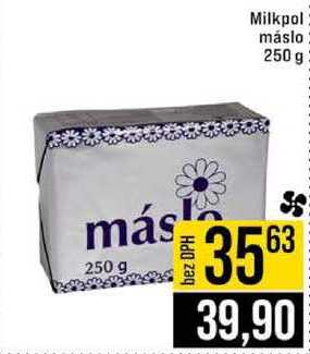 Milkpol máslo 250 g  v akci