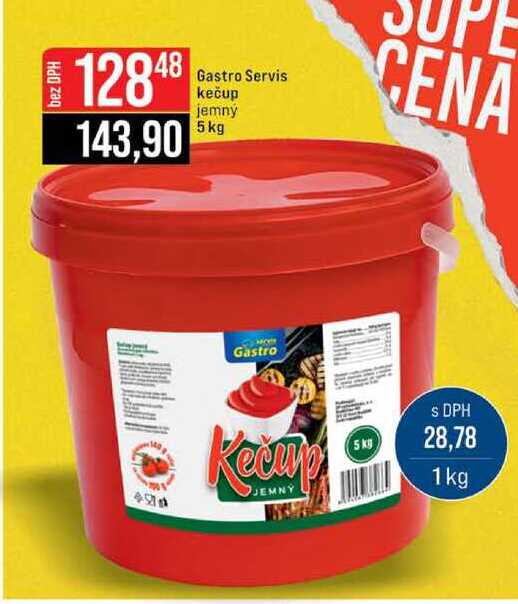 Gastro Servis kečup jemný 5 kg