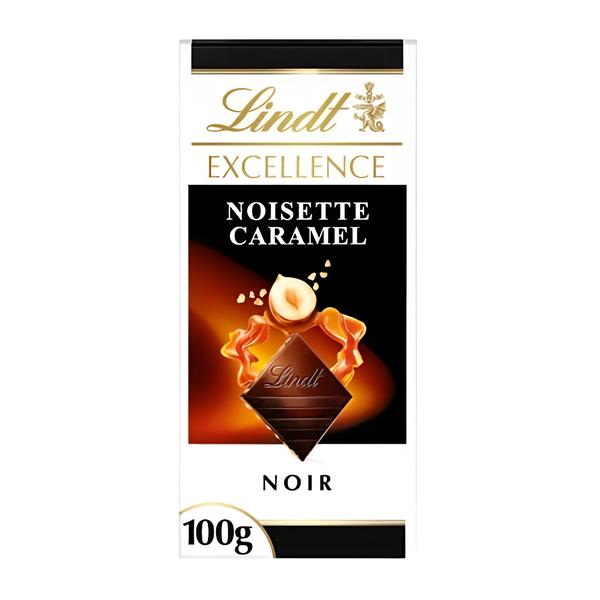 Lindt Excellence Hořká čokoláda s kousky karamelu a lískových ořechů