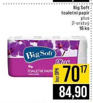 Big Soft Plus toaletní papír 2-vrstvý 16 ks