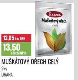 MUŠKÁTOVÝ OŘECH CELÝ 2ks