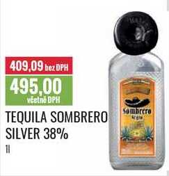 TEQUILA SOMBRERO SILVER 38% 1l