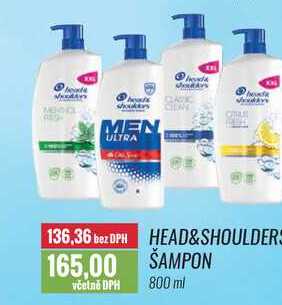 HEAD&SHOULDERS ŠAMPON 800 ml