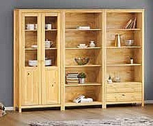 SESTAVA KNIHOVEN TORINO 68070BK, kov. úchytky