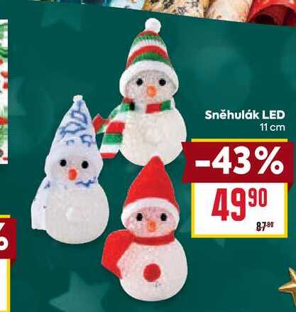 Sněhulák LED 11 cm