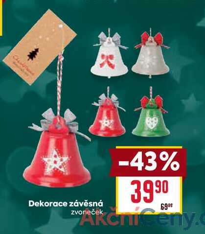 Dekorace závěsná zvoneček