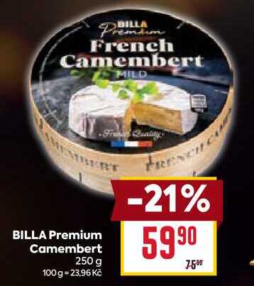 BILLA Premium Camembert 250 g 
