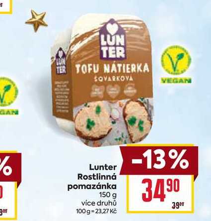 Lunter Rostlinná pomazánka 150 g