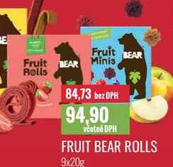 FRUIT BEAR ROLLS 9x20g 