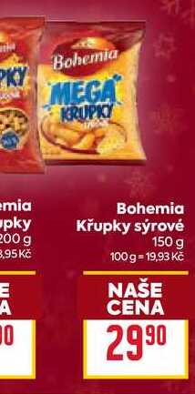 Bohemia Křupky sýrové 150 g