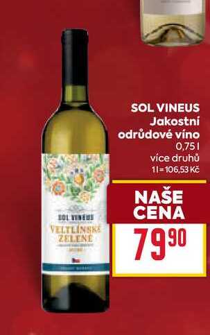 Jakostní odrůdové víno 0,75l