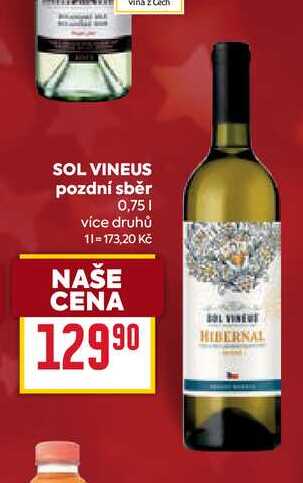 SOL VINEUS pozdní sběr 0,75l