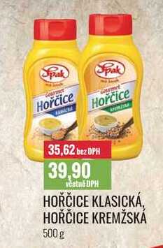 HOŘČICE KLASICKÁ, HOŘČICE KREMŽSKÁ 500g