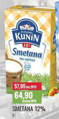 SMETANA 12% 1l v akci