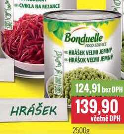 Bonduelle hrášek velmi jemný 2500g