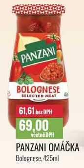 PANZANI OMÁČKA Bolognese, 425ml 