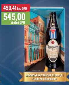 LEGENDARIO ELIXIR DE CUBA 0,7 l + sada se skleničkami
