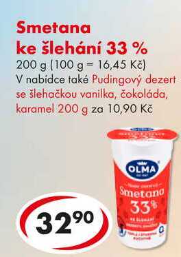 Smetana ke šlehání 33%, 200 g