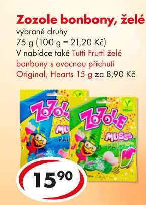 Zozole bonbony, želé, 75 g