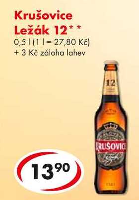 Krušovice Ležák 12, 0,5 l