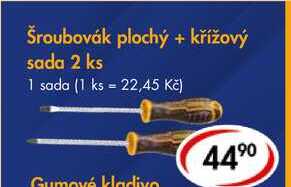 Šroubovák plochý + křížový sada 2 ks 