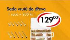 Sada vrutú do dřeva, 1 sada - 200 ks 