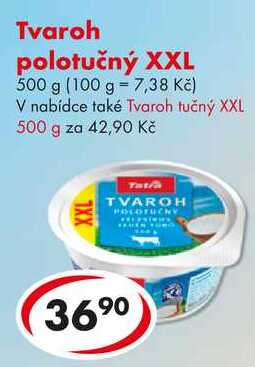Tvaroh polotučný XXL, 500 g