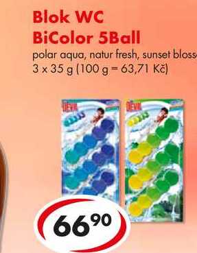 Blok WC BiColor 5Ball, 3x 35 g