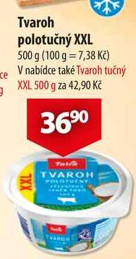 Tvaroh polotučný XXL, 500 g