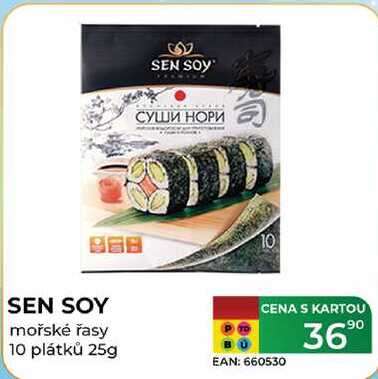 SEN SOY mořské řasy 10 plátků 25g