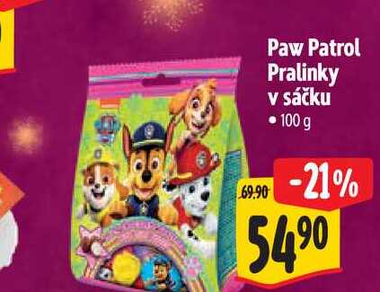 Paw Patrol Pralinky v sáčku 100g