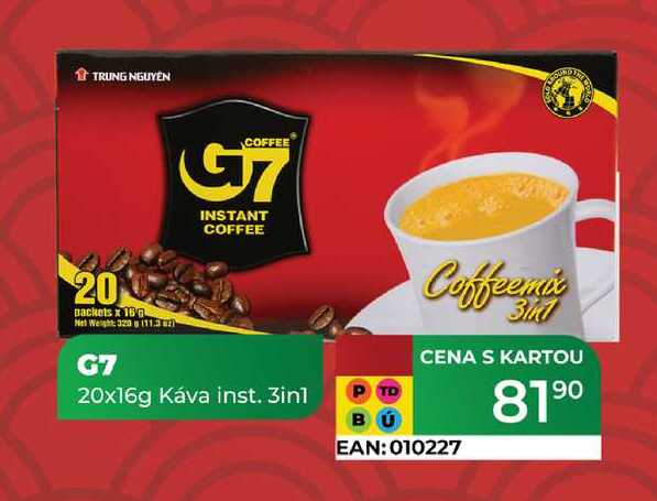 G7 20x16g Káva inst. 3in1