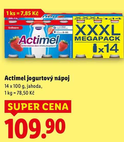 Actimel jogurtový nápoj, 14x 100 g