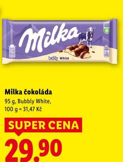 Milka čokoláda, 95 g