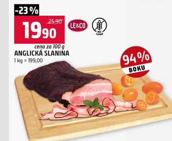 Anglická slanina 100g