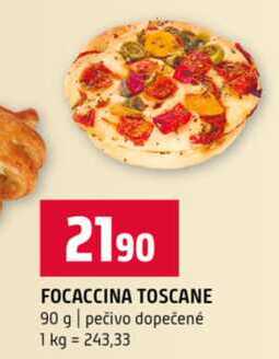 FOCACCINA TOSCANE 90 g pečivo dopečené 