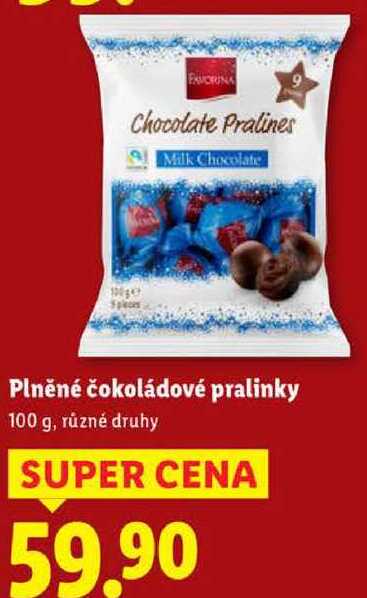Plněné čokoládové pralinky, 100 g